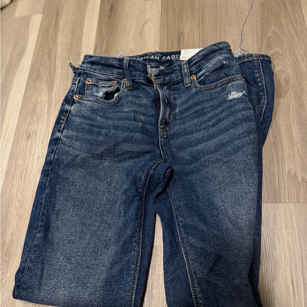 American Eagle Outfitters Dark Blue Mom Jeans